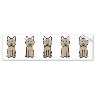 Norwegian Buhund Dog Cartoon Bumper Sticker