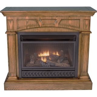 ProCom Vent-Free Dual Fuel Fireplace — 26,000 BTU, Medium Oak, Model# FBD28TCC-M-MO  Dual Fuel: Gas   Propane Heaters