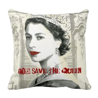 God Save the Queen Throw Pillow