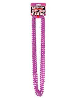 Bachelorette Party Pink Metallic Bead Necklaces   6 Piece Health & Personal Care