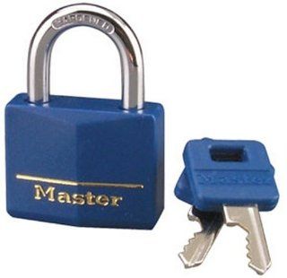 Master Lock 142DCM Brass Lock with Blue Cover, 1 9/16 inch   Padlocks  