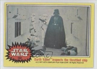 Darth Vader inspects the throttled ship (Trading Card) 1977 Star Wars #142: Entertainment Collectibles