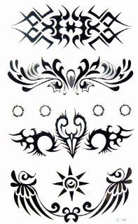Kinghorse Fever Flower Totem Temporary Tattoo Body Paint Sticker for Female Women (Tattoo Strip for Female Waist, Armband, Anklet, Bangle, leglet) Waterproof : Body Paint Makeup : Beauty