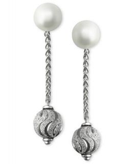 EFFY Cultured Freshwater Pearl and Bead Drop Earrings in Sterling Silver   Earrings   Jewelry & Watches