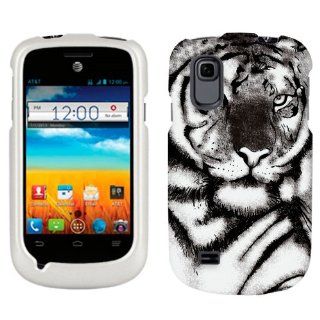 ZTE Avail 2 White Tiger Face Phone Case Cover Cell Phones & Accessories