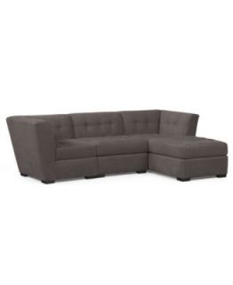 Roxanne Fabric Modular Sectional Sofa, 3 Piece (Square Corner, Armless Chair and Chaise): Custom Colors   Furniture