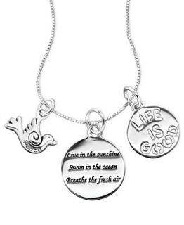 Inspirational Sterling Silver Necklace, Inspirational Charm Pendant   Necklaces   Jewelry & Watches