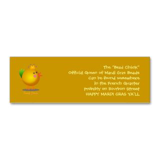 Bead Chick   Gold Business Card Template
