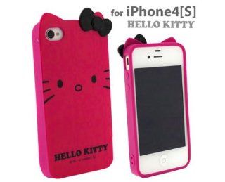 Rose Hello Kitty Ear phone cover case iPhone 4 iPhone4s Hot Pink: Cell Phones & Accessories