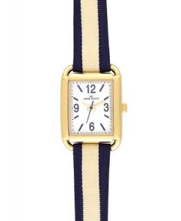 AK Anne Klein Watch, Womens Blue and White Fabric Strap 10 9480WTBW   Watches   Jewelry & Watches