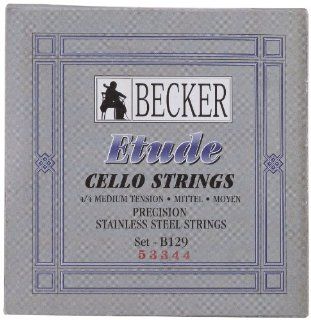 Becker B129 Etude Cello String Set 4/4: Musical Instruments