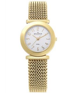 Skagen Denmark Watch, Womens Gold Tone Stainless Steel Mesh Expansion Bracelet 107SGG1   Watches   Jewelry & Watches
