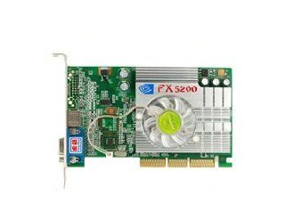 Nvidia GeForce FX5200 128MB 128 bit DDR AGP VGA TV out Graphics Video Card (Green): Computers & Accessories
