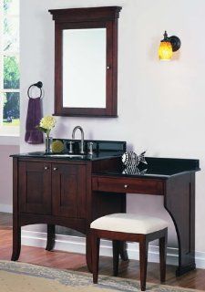 Fairmont Single Sink Bathroom Vanity 125 24 D. 49'' W x 34''H, Dark Cherry, Wood    