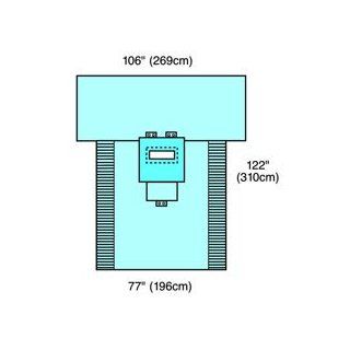 29421 PT# 29421  Drape Laparotomy Tiburon 4x14 Fen Transverse 77x122" Strl 12/Ca by, Cardinal Health: Industrial Products: Industrial & Scientific