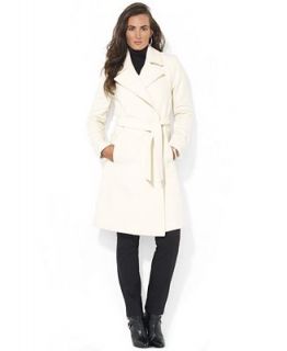 Lauren Ralph Lauren Wool Cashmere Blend Wrap Belted Coat   Coats   Women