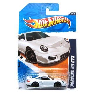 Hot Wheels Porsche 911 GT2 119/244 WHITE Nightburnerz 2011: Toys & Games