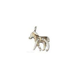 Sterling Silver 3D Walking Horse Animal Charm: Jewelry