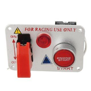 Racing Car 12V Ignition Switch Panel Engine Start Push Button Red LED Toggle: Automotive