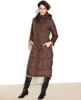 Larry Levine Hooded Quilted Maxi Puffer   Coats   Women