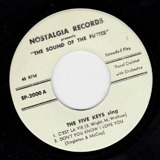 C'est La Vie/Don't You Know I Love You/I Wish I'd Never Learned To Read/Tiger Lily (VG+ EP 45 rpm): Music