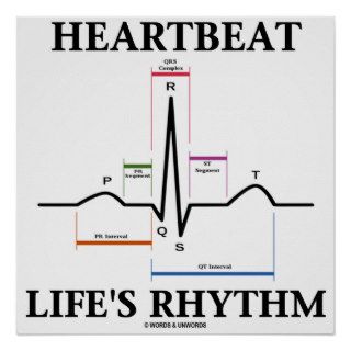 Heartbeat Life's Rhythm (ECG / EKG Heartbeat) Print