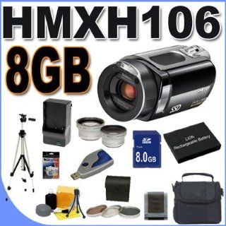 Samsung HMX H106 High Definition Digital Camcorder   Flash Memory, Memory Card   2.7" Color LCD   10x Optical/100x   64GB : Camera & Photo