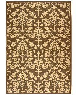MANUFACTURERS CLOSEOUT Safavieh Indoor/Outdoor Area Rug, Courtyard CY3416 Chocolate / Natural 5 3 x 7 7   Rugs