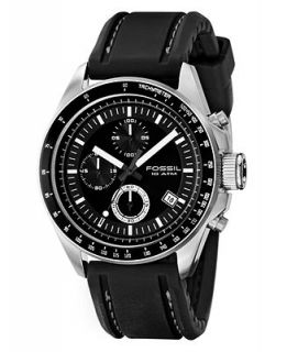 Fossil Mens Chronograph Decker Black Silicone Strap Watch 44mm CH2573   Watches   Jewelry & Watches