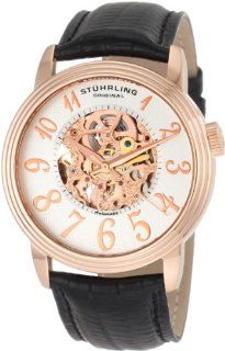 Stuhrling Original Men's 107A.334534 Classic Delphi Apollo Automatic Skeleton Rose Tone Watch: Stuhrling Original: Watches
