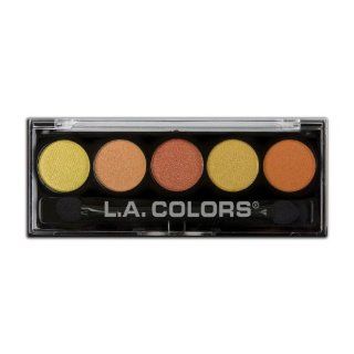 LA Colors 5 Color Metallic Eye Shadow Palette 102 Fiesta: Health & Personal Care