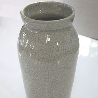 celadon glazed ceramic vase by red lilly