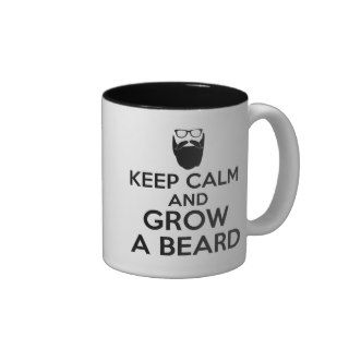 keep calm and grow a beard mug