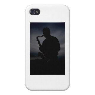 JAZZ IT UP! sax player silhouette to add some TUDE iPhone 4/4S Cover