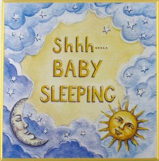 The Kids Room Shhh Baby Sleeping Square Wall Plaque : Nursery Wall Decor : Baby