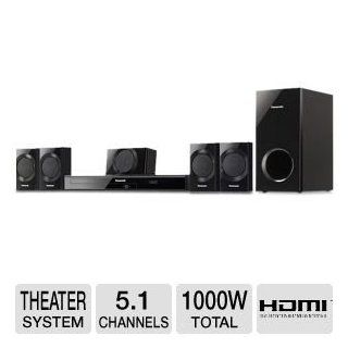 Panasonic 1000 Watt 5.1 Channel DVD Home Theater System, Features 1000W Total Output Power, 1080p Upconversion with HDMI, Clear Sound Digital Amplifier, ARC (Audio Return Channel), USB Connection for iPod/iPhone, 30 Tuner Presets, USB Playback, Dolby Digit
