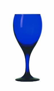 Libbey Premiere Cobalt Blue 12 Ounce Teardrop Wine Glass, Set of 12: Kitchen & Dining