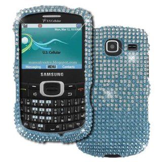 EMPIRE Samsung Freeform 4 R390 Full Diamond Bling Hard Case Cover (Teal to Silver Fade) [EMPIRE Packaging]: Cell Phones & Accessories