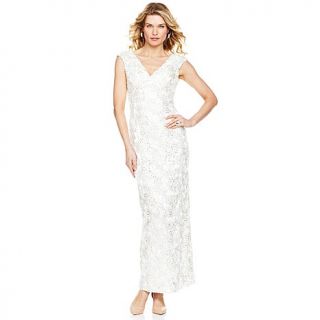 Tiana B. Sequin and Lace Evening Dress