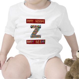 HappyBirthday Script    ALPHA Alphabet Decorative Tee Shirt