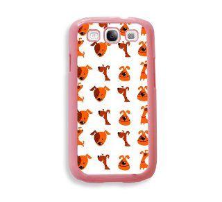 Dogs White Pink Plastic Bumper Samsung Galaxy S3 SIII i9300 Case   Fits Samsung Galaxy S3 SIII i9300: Cell Phones & Accessories
