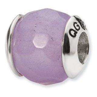 Sterling Silver Reflections Lavender Quartz Stone Bead: Bead Charms: Jewelry