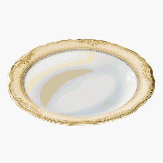 Vanessa Gold 9" Rim Soup Bowl [Set of 6]: Kitchen & Dining