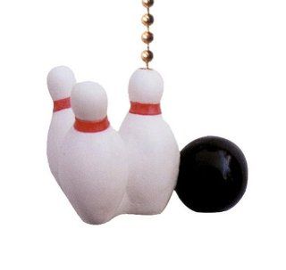 Bowling Ball and Bowling Pins Sports Ceiling Fan Pull 1.75" High   Ceiling Fan Pull Chain Ornaments  