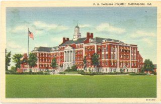 1940s Vintage Postcard U.S. Veterans Hospital Indianapolis Indiana: Everything Else