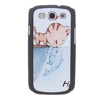 Rayshop   Cat Kiss Fish Pattern Hard Case for Samsung Galaxy S3 I9300 Cell Phones & Accessories
