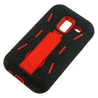 Armor Dual Layer Cover w/ Kickstand for Samsung Galaxy Admire 4G R820, Black/Red: Cell Phones & Accessories