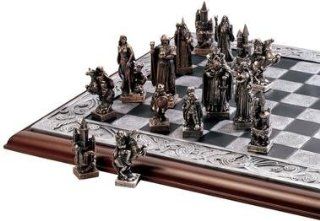 Mythic Realm Wizards Warriors & Goblins Sculpture Chess Set (The Digital Angel): Toys & Games