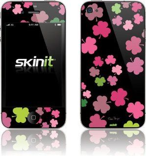 St. Patricks Day   Shamrock Flowers   Black   iPhone 4 & 4s   Skinit Skin: Cell Phones & Accessories