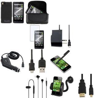 CommonByte 10IN1 For Motorola Droid X MB810 Cable+Car Charger+Case+Headset+Stylus+Protector: Cell Phones & Accessories